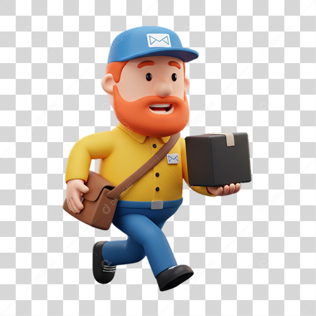 Entregador Carteiro Encomendas PNG Transparente