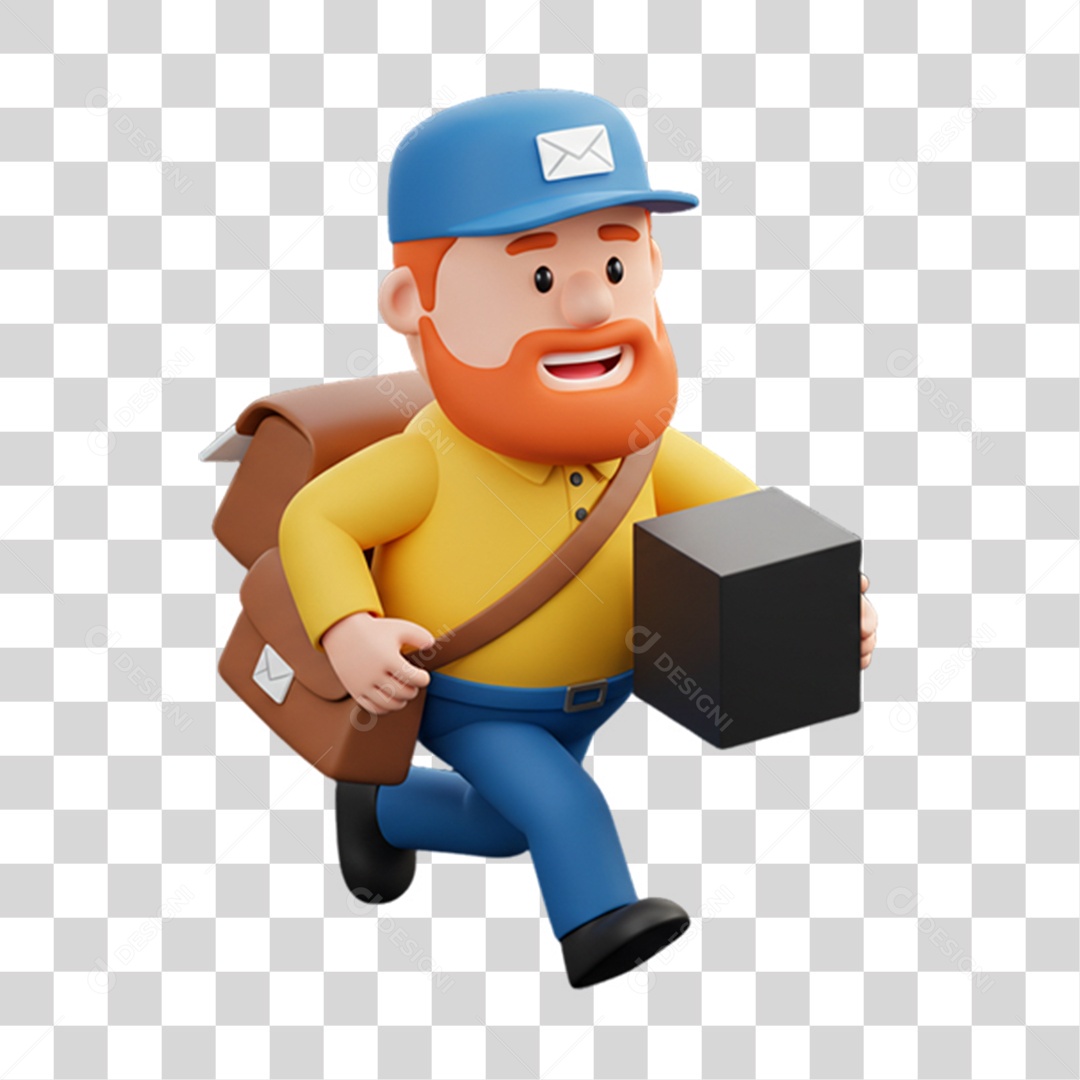 Entregador Carteiro Encomendas PNG Transparente