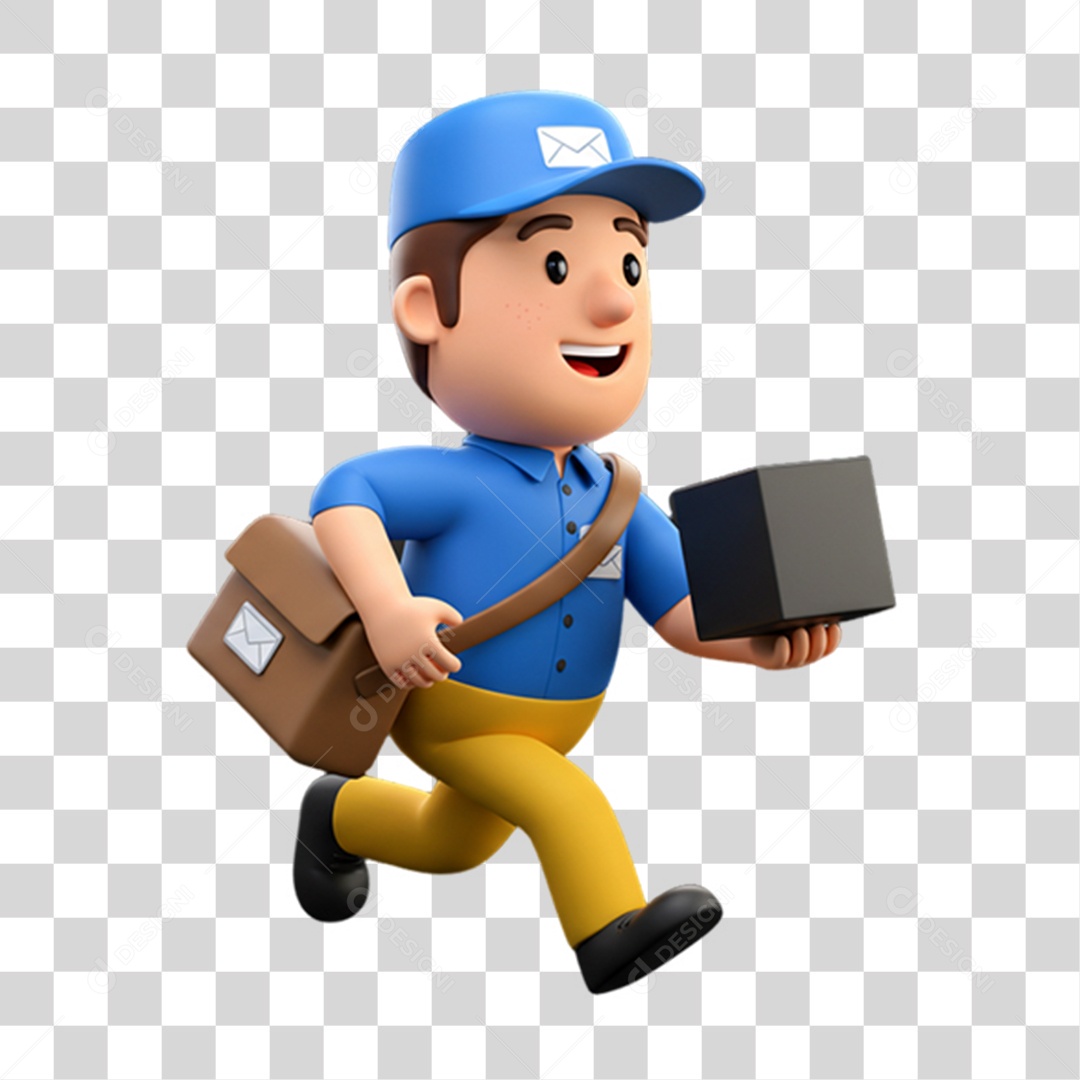 Entregador Carteiro Encomendas PNG Transparente