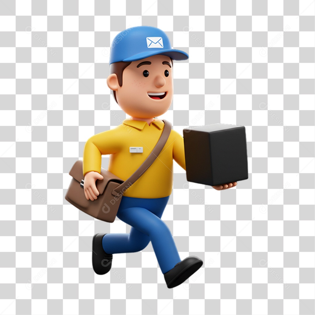 Entregador Carteiro Encomendas PNG Transparente