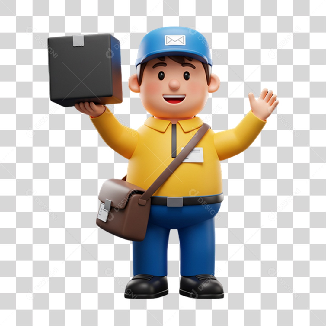Entregador Carteiro Encomendas PNG Transparente