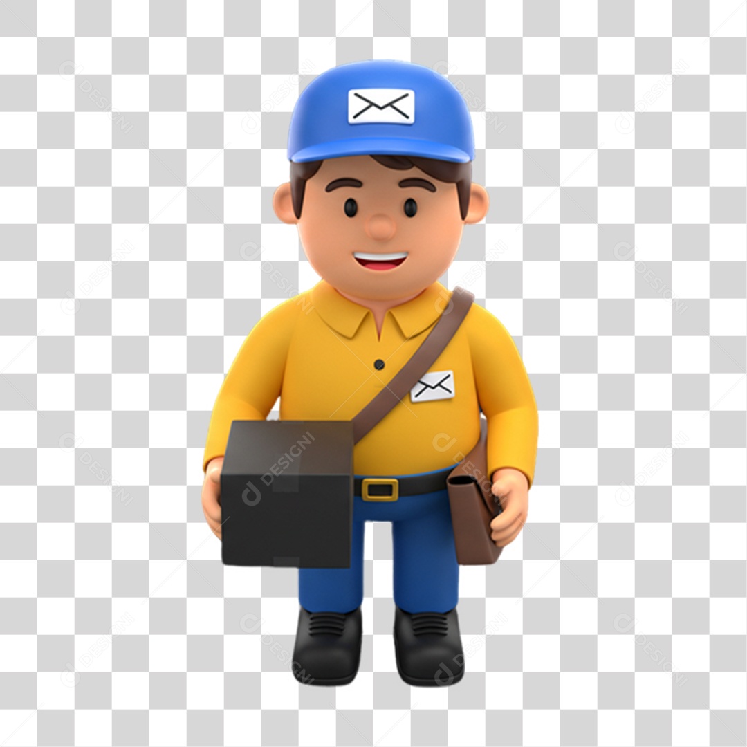 Entregador Carteiro Encomendas PNG Transparente