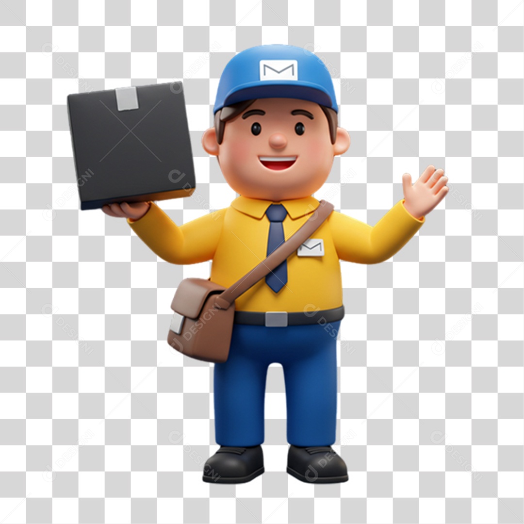 Entregador Carteiro Encomendas PNG Transparente