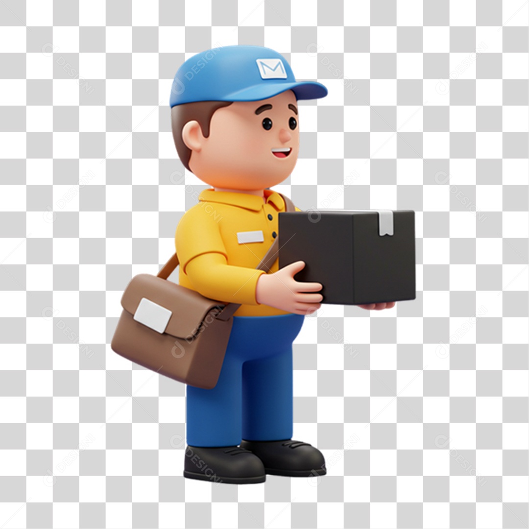 Entregador Carteiro Encomendas PNG Transparente