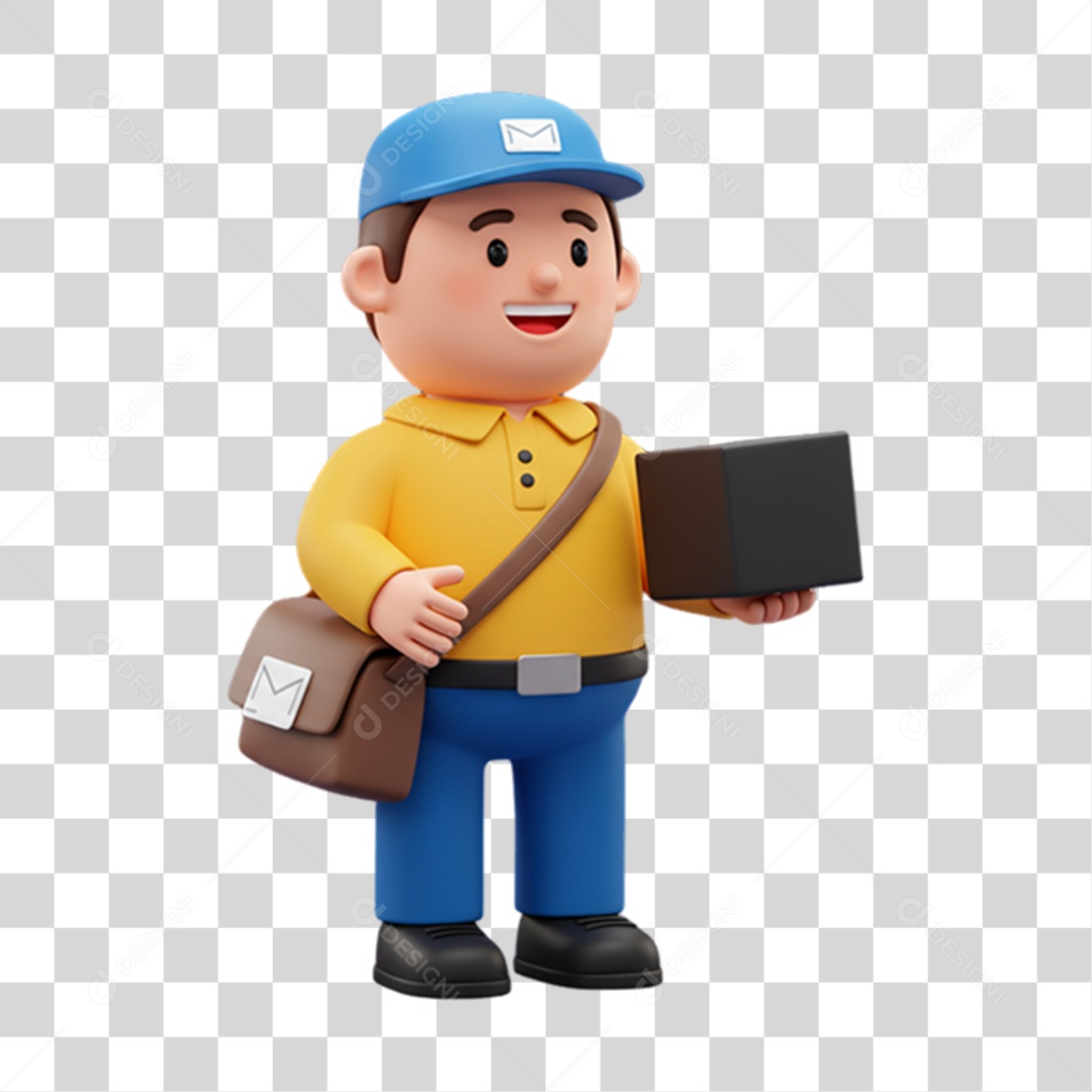 Entregador Carteiro Encomendas PNG Transparente