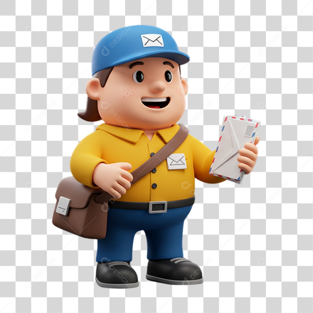 Entregador Carteiro Encomendas PNG Transparente