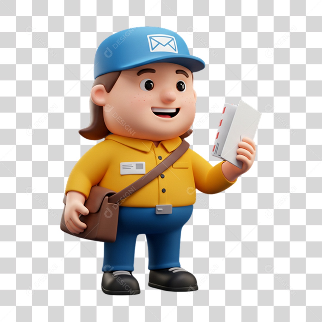 Entregador Carteiro Encomendas PNG Transparente