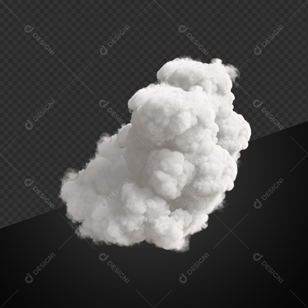 Elemento De Nuvem 3D para Composição PSD