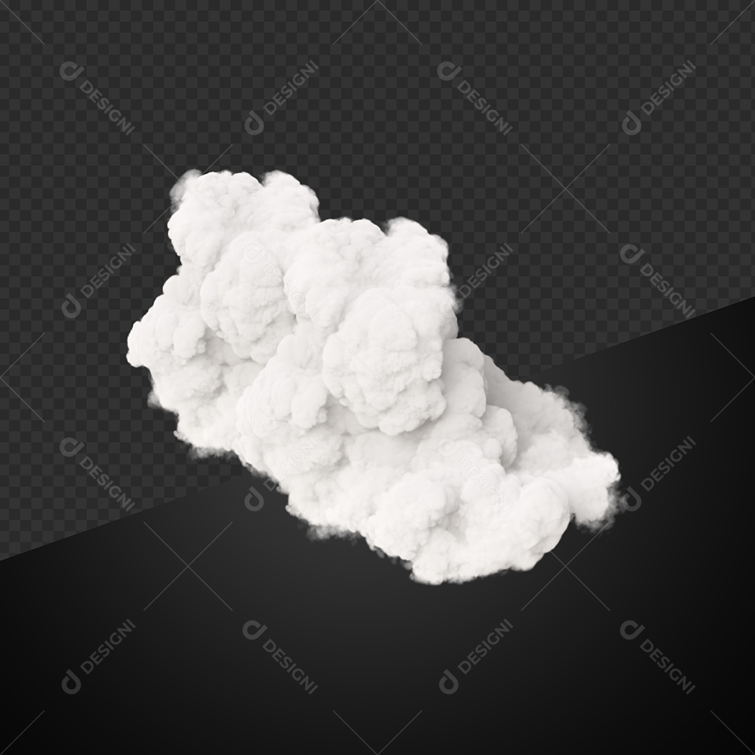 Elemento De Nuvem 3D para Composição PSD