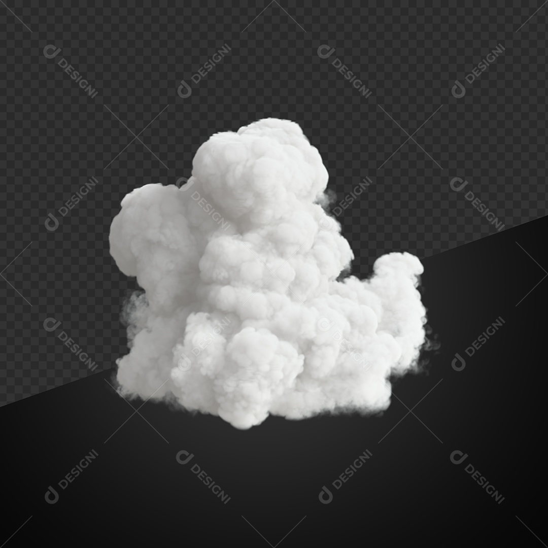 Elemento De Nuvem 3D para Composição PSD