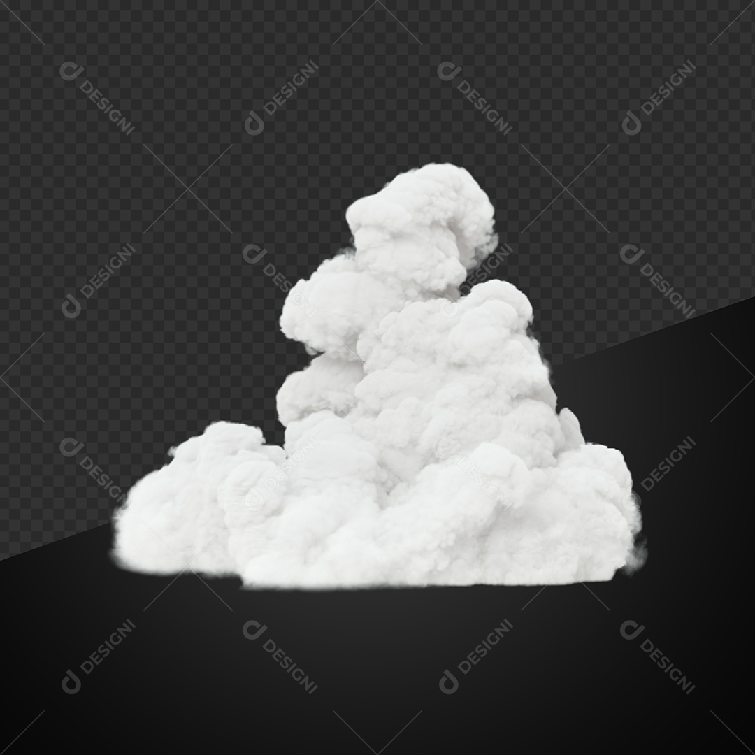 Elemento De Nuvem 3D para Composição PSD