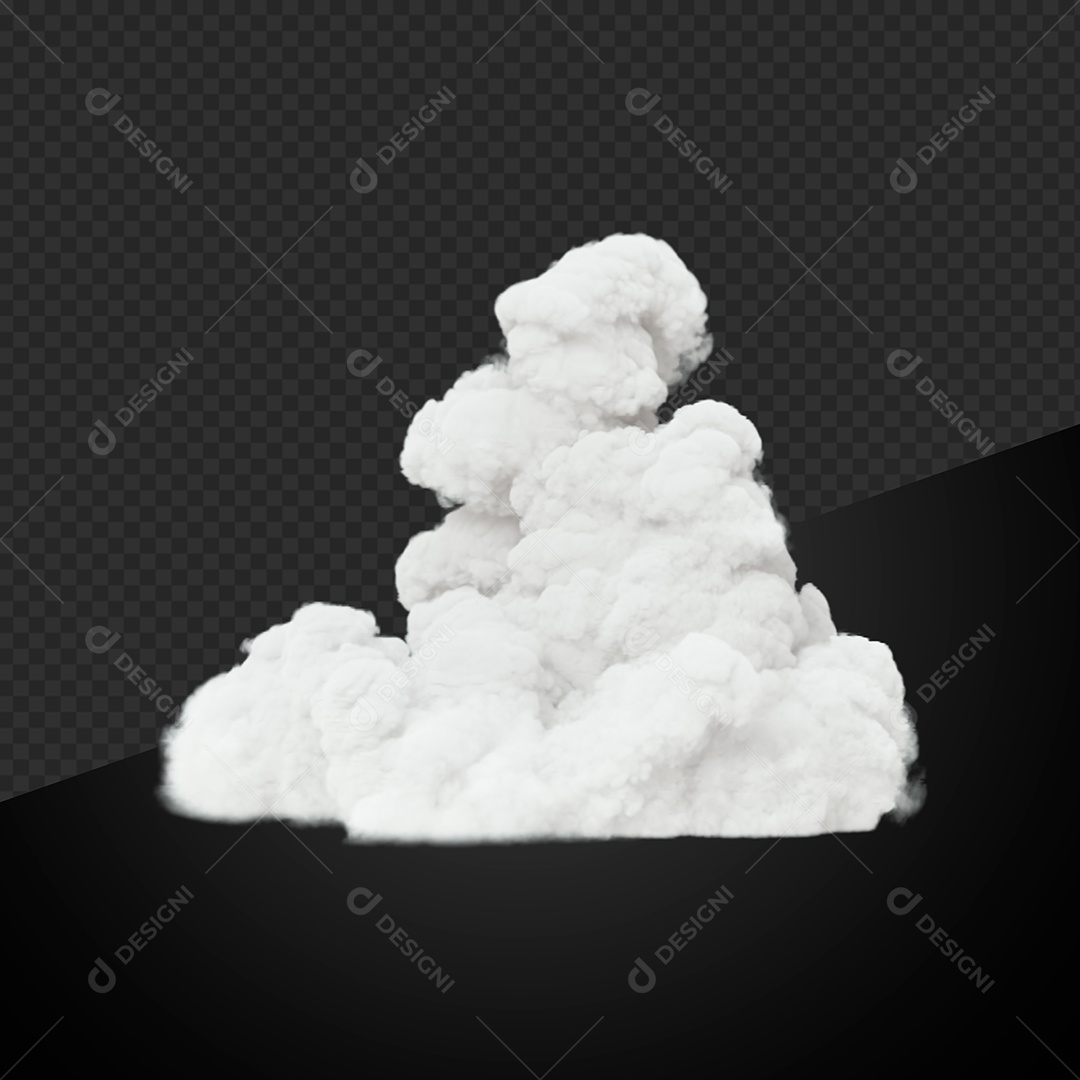 Elemento De Nuvem 3D para Composição PSD