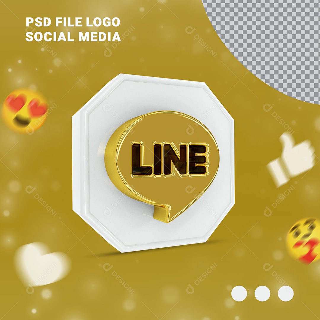 Ícone 3D Like Para Composição PSD