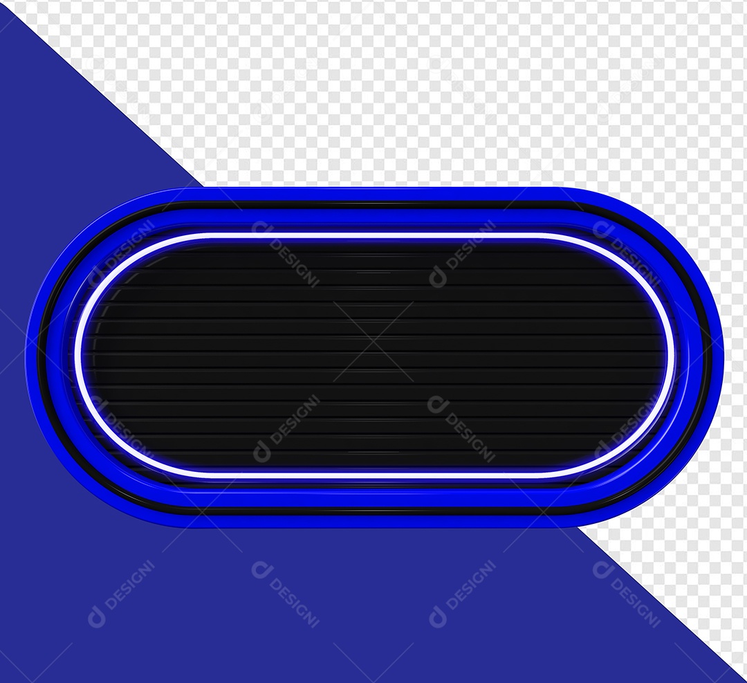 Elemento 3D Placa de Metal Retangular Para Composição PSD