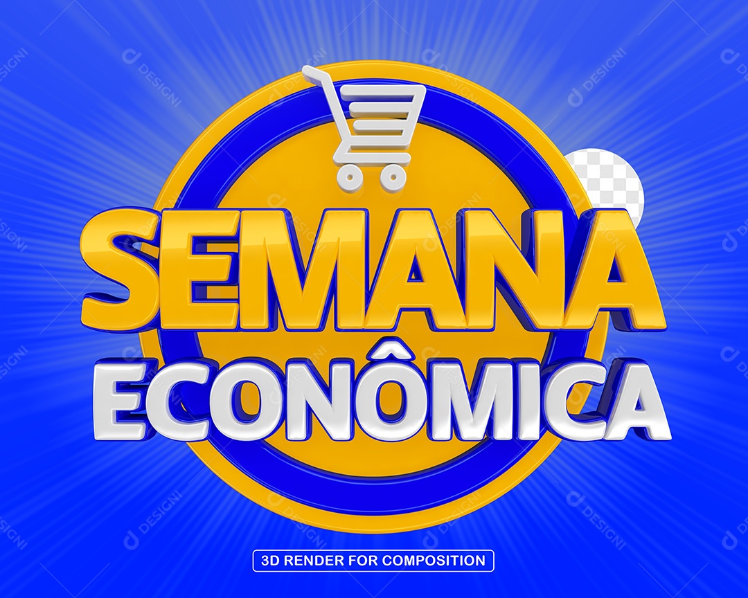 Semana Econômica Selo 3D Para Composição PSD