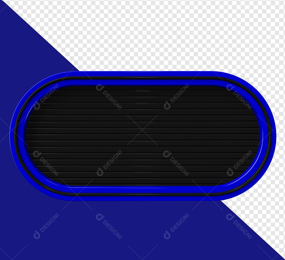 Elemento 3D Placa de Metal Retangular Para Composição PSD