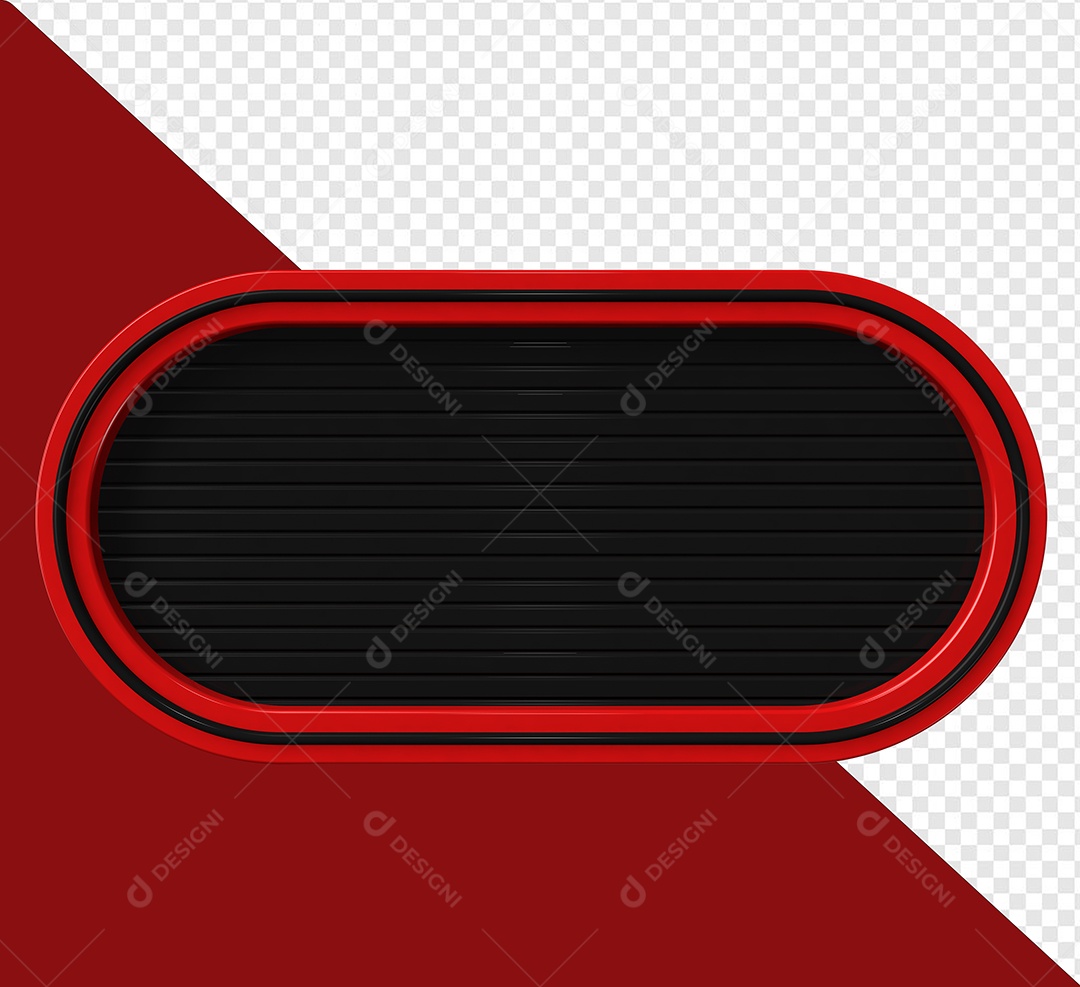 Elemento 3D Placa de Metal Retangular Para Composição PSD