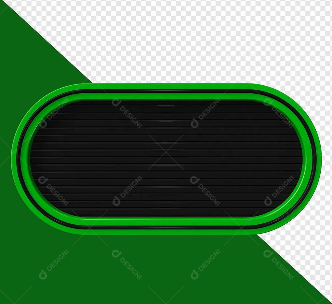 Elemento 3D Placa de Metal Retangular Para Composição PSD