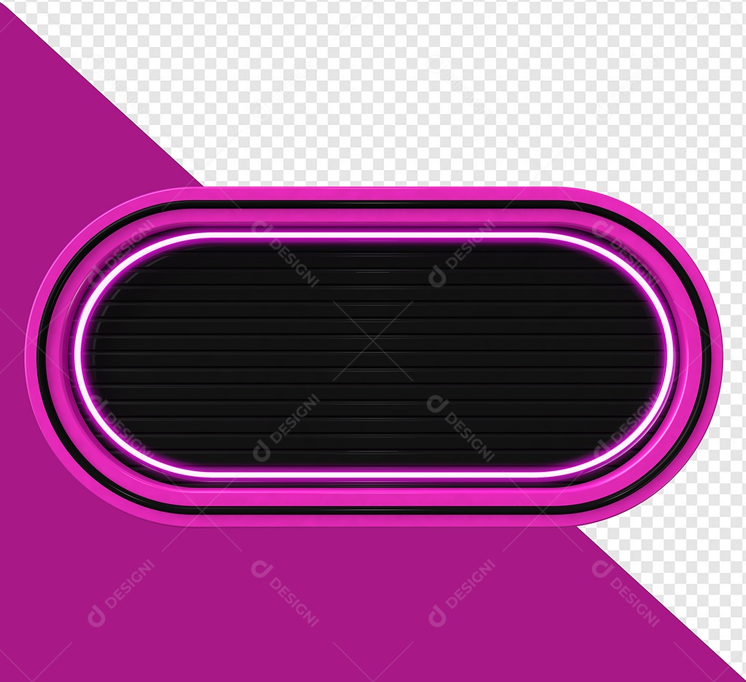 Elemento 3D Placa de Metal Retangular Para Composição PSD