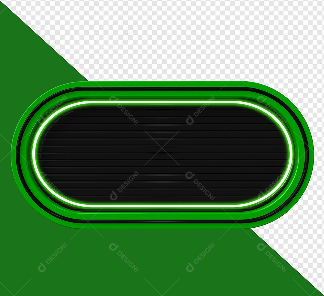 Elemento 3D Placa de Metal Retangular Para Composição PSD