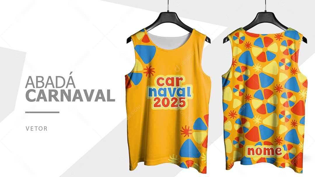 Abadá de Carnaval Camisa Frente e Verso Carnaval 2025 Vetor Ai + EPS