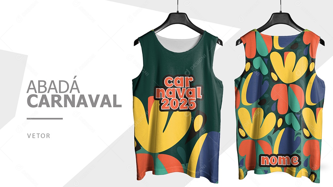 Abadá de Carnaval Camisa Frente e Verso Vetor Ai + EPS