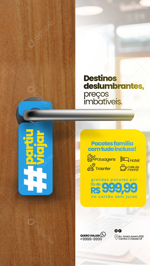 Story Agencia Destinos Deslumbrantes Social Media PSD Editável