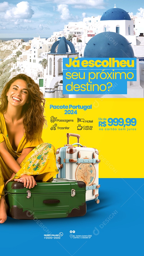 Story Agencia Turismo Já Escolheu Seu Próximo Destino Social Media PSD Editável