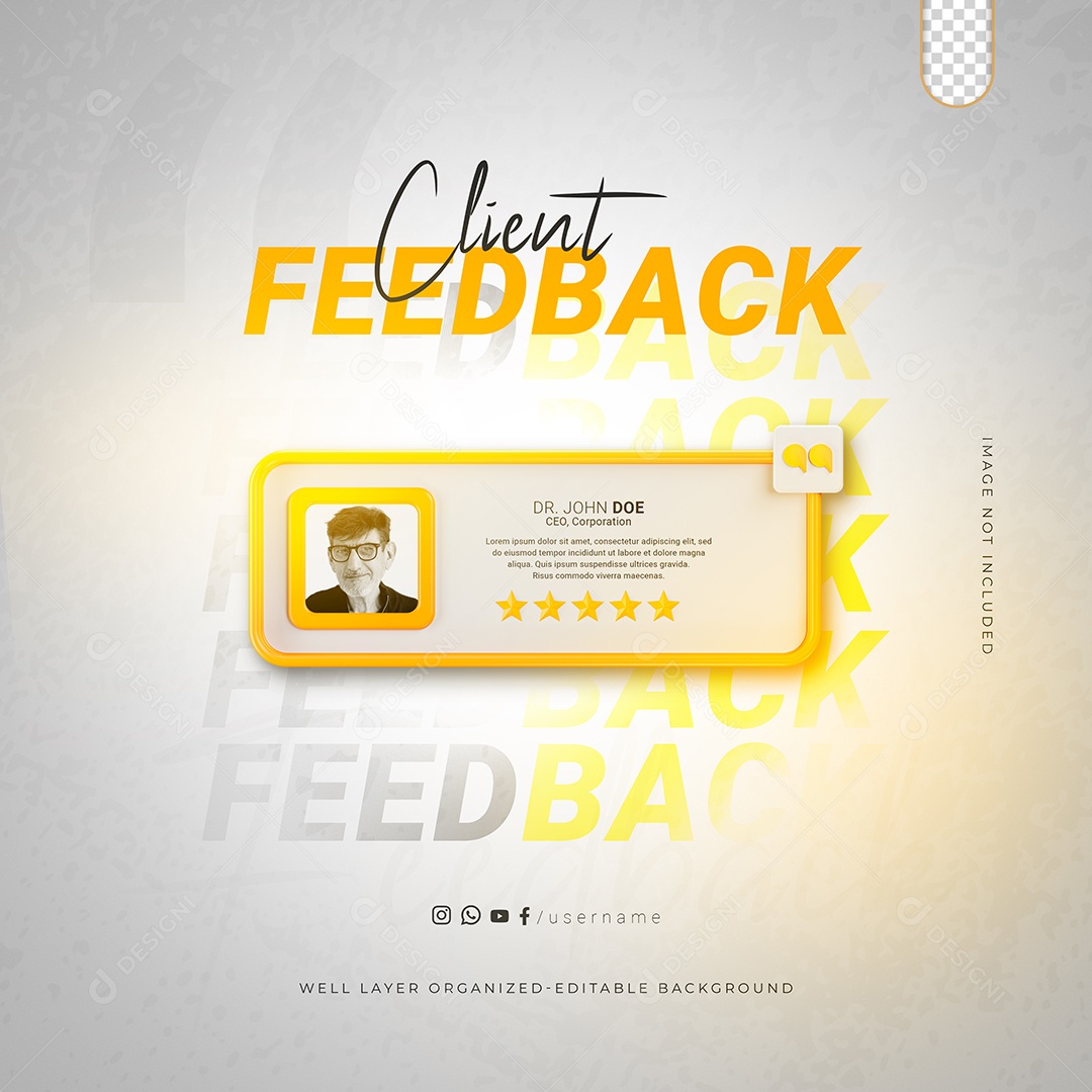 Feedback Cliente Social Media PSD Editável