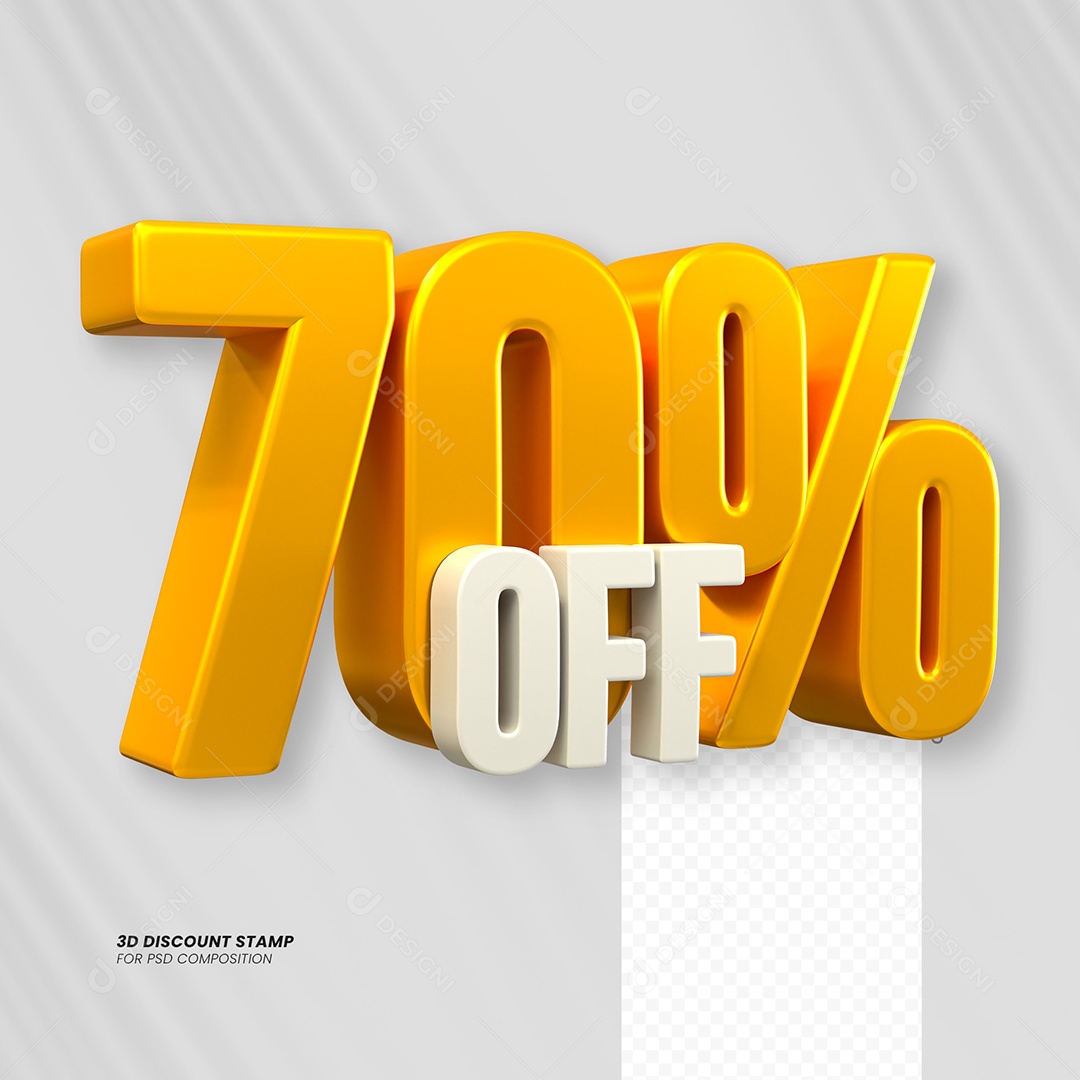 3D Element 70% discount for PSD Composition