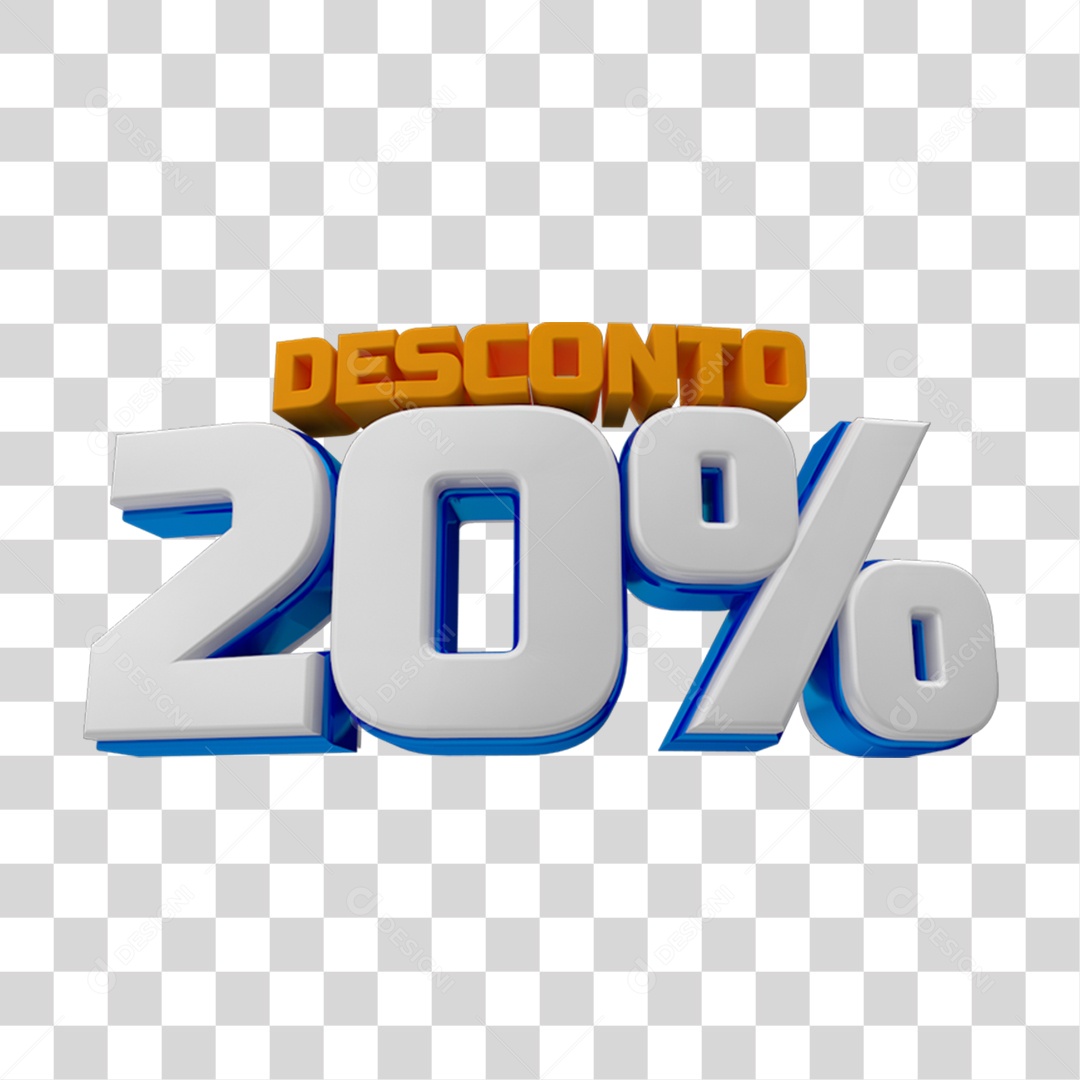 3D Seal 20% Off Transparent PNG