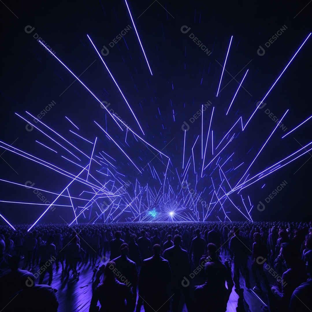 Multidão aguardando um grande show