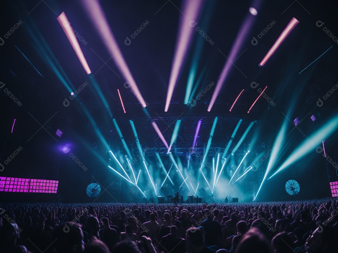 Um palco com show espetacular