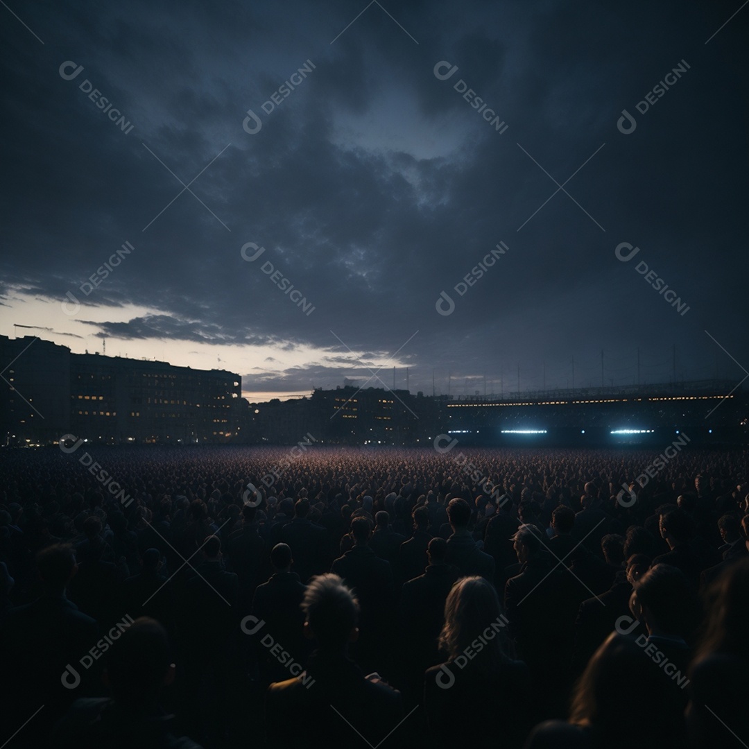 Um show repleto de gente mutidão