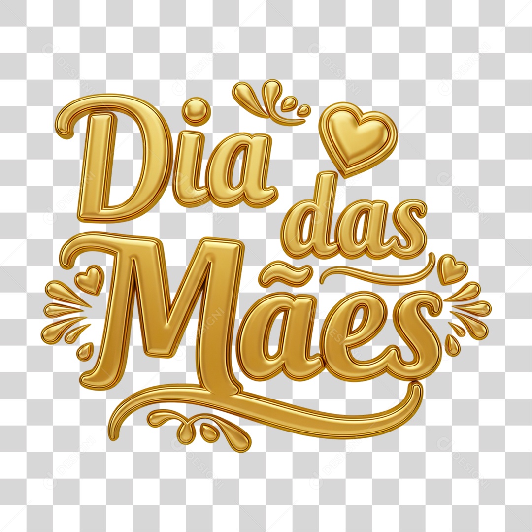 Selo 3D Dia das Mães PNG Transparente