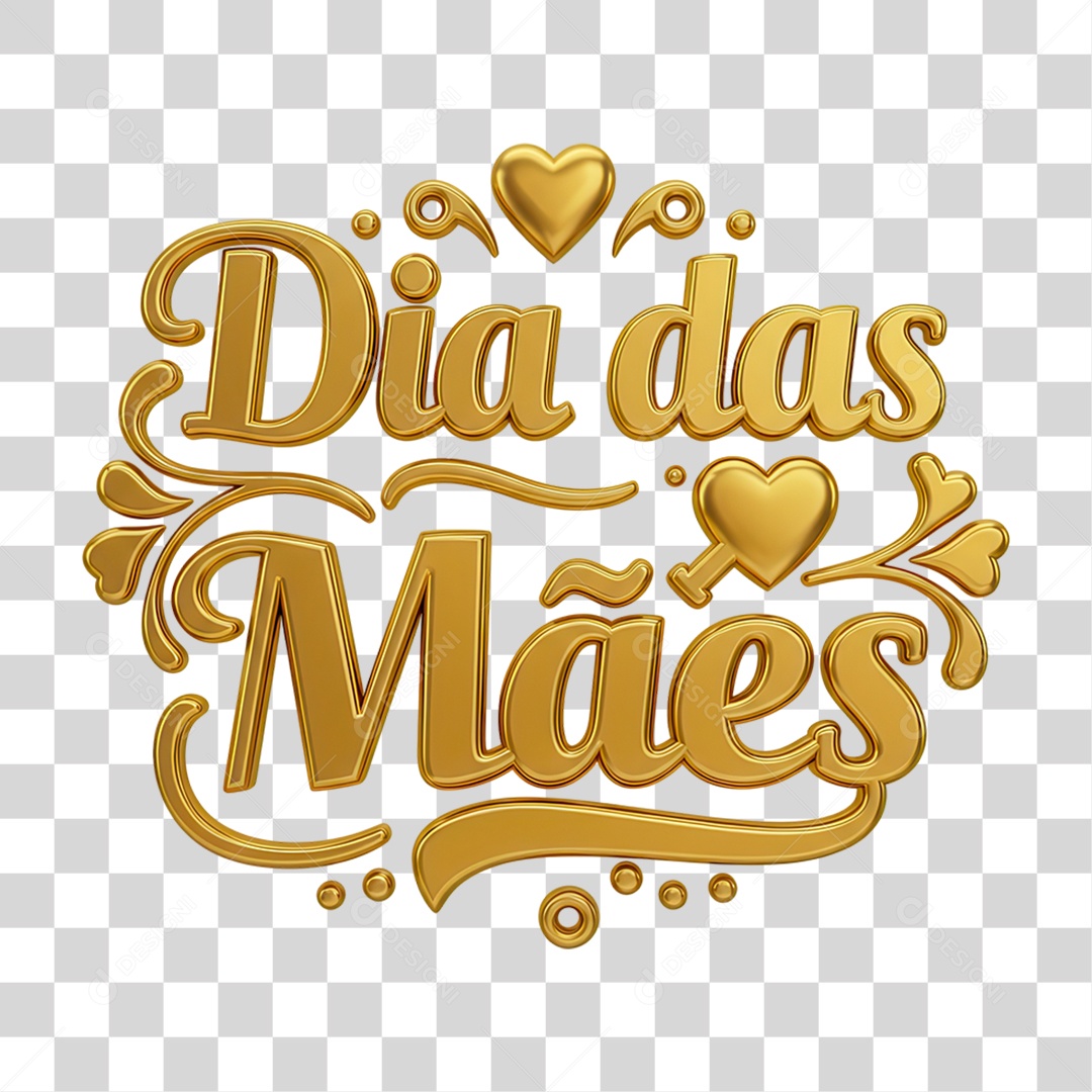 Selo 3D Dia das Mães PNG Transparente