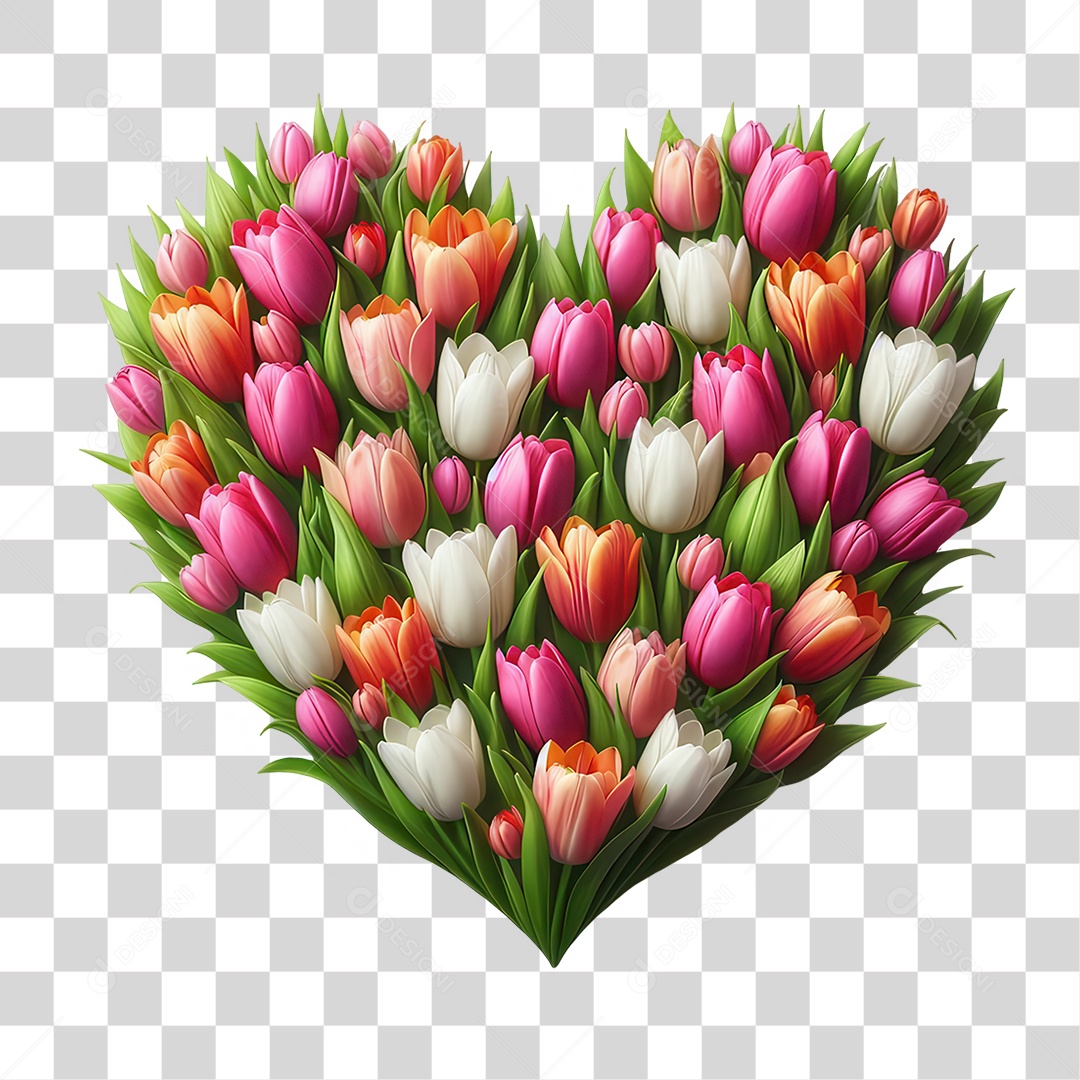 Heart of Flowers Transparent PNG