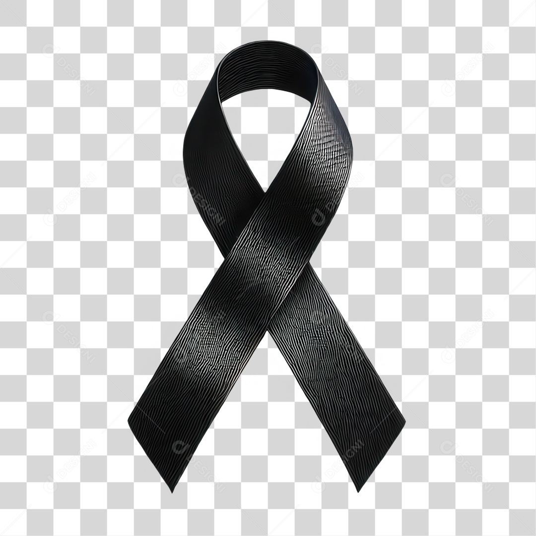 Laço Preto Luto PNG Transparente