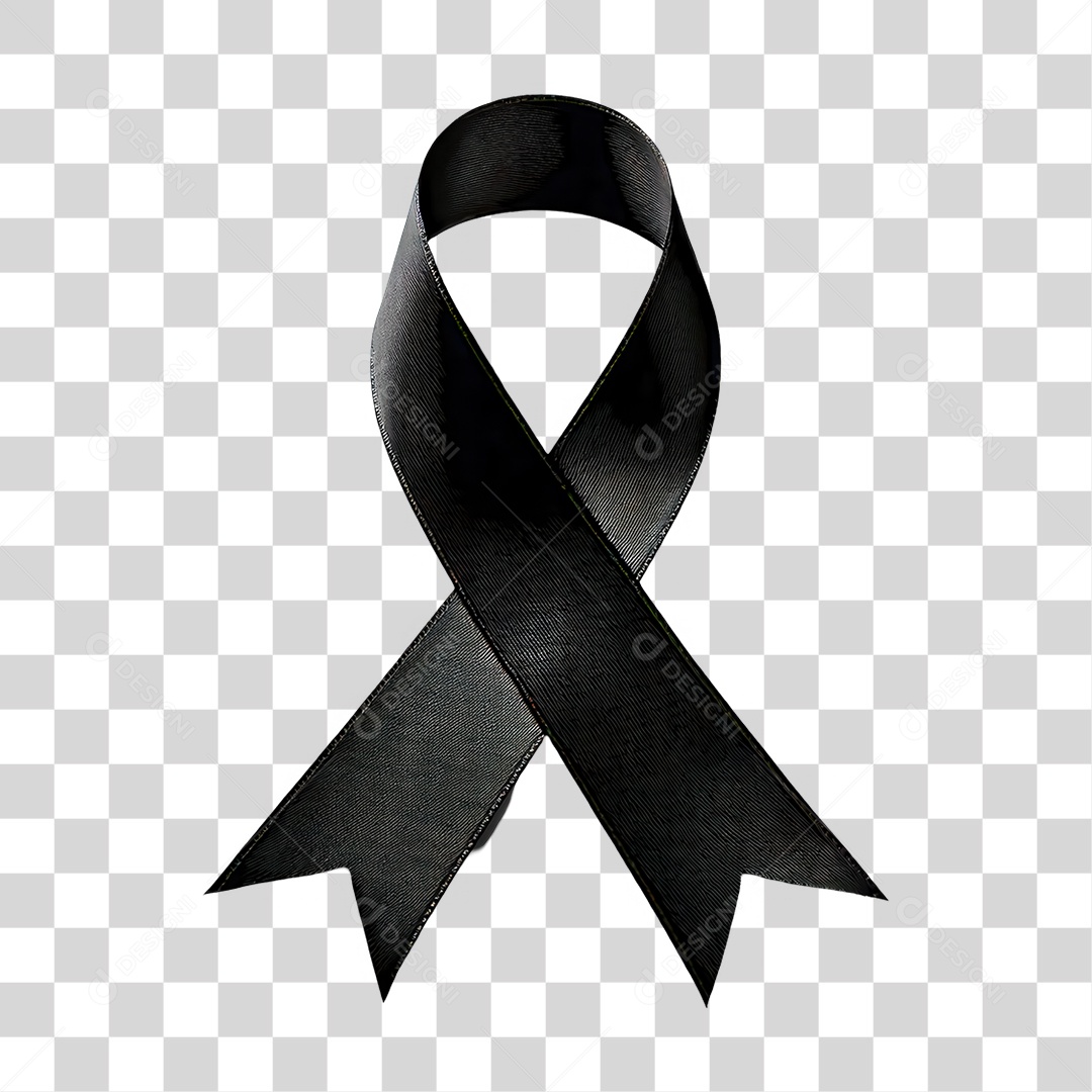 Laço Preto Luto PNG Transparente