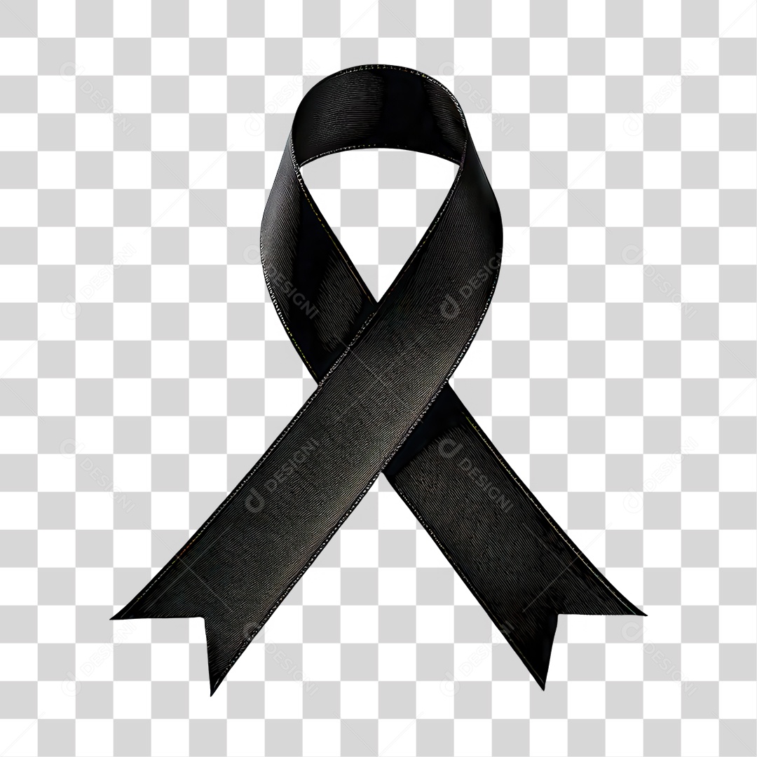 Laço Preto Luto PNG Transparente
