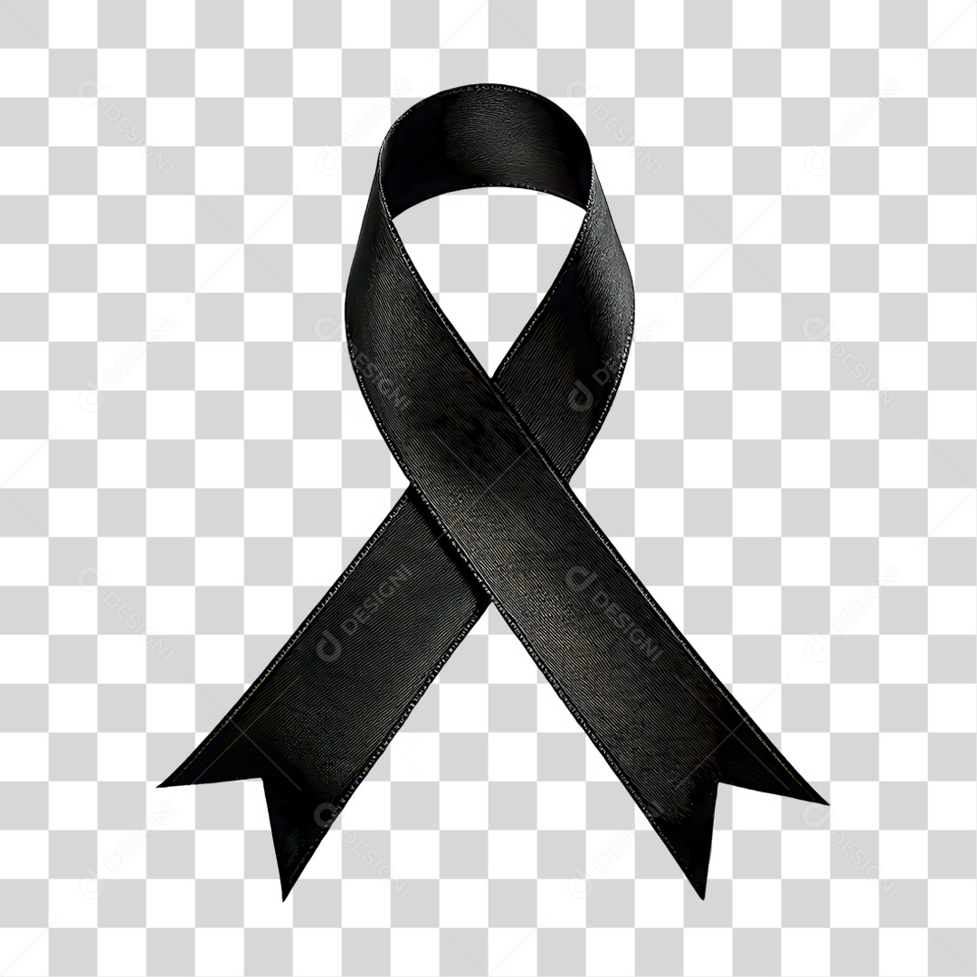 Laço Preto Luto PNG Transparente