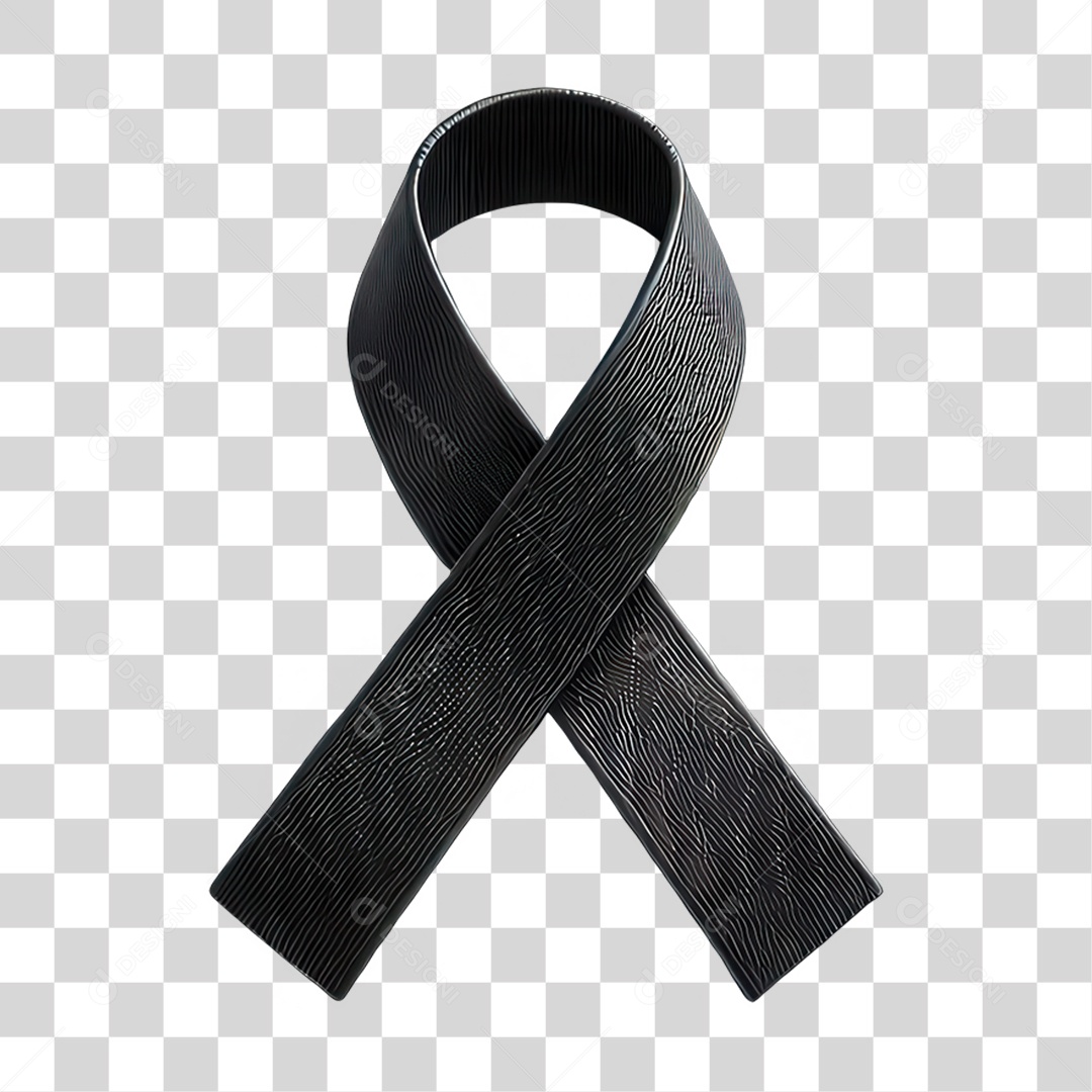 Laço Preto Luto PNG Transparente