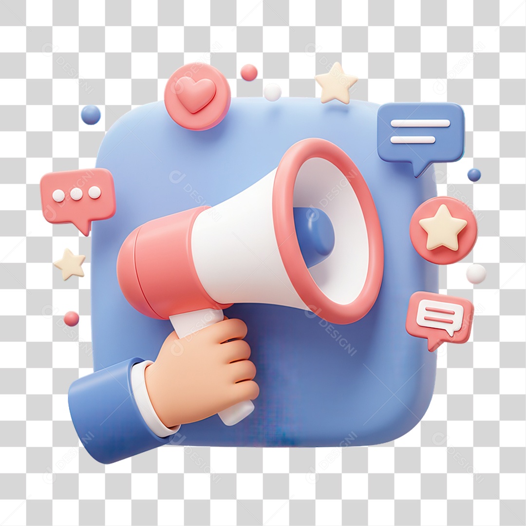 Megafone Notificações PNG Transparente