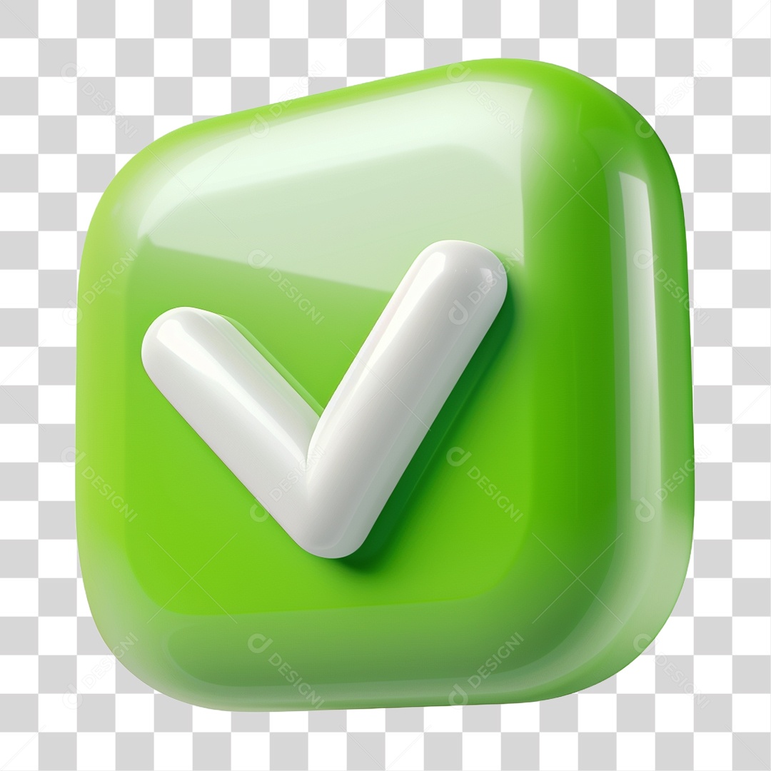 Ícone Check Verde PNG Transparente