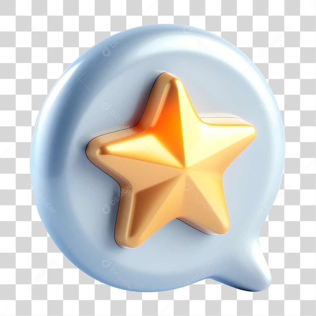 Ícone Estrela Caixa de Texto PNG Transparente