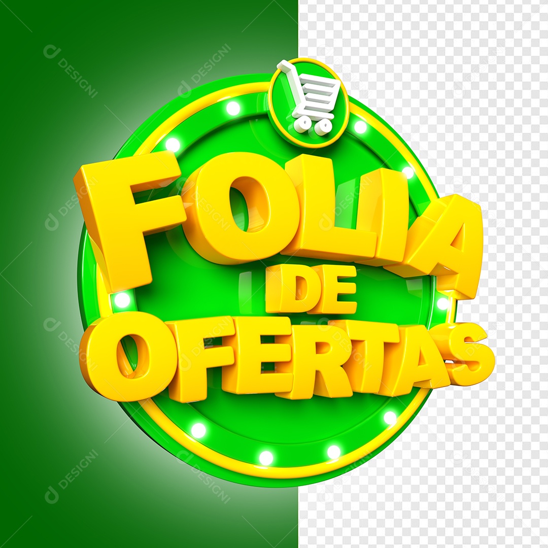 Selo 3D Folia de Ofertas Para Composição PSD
