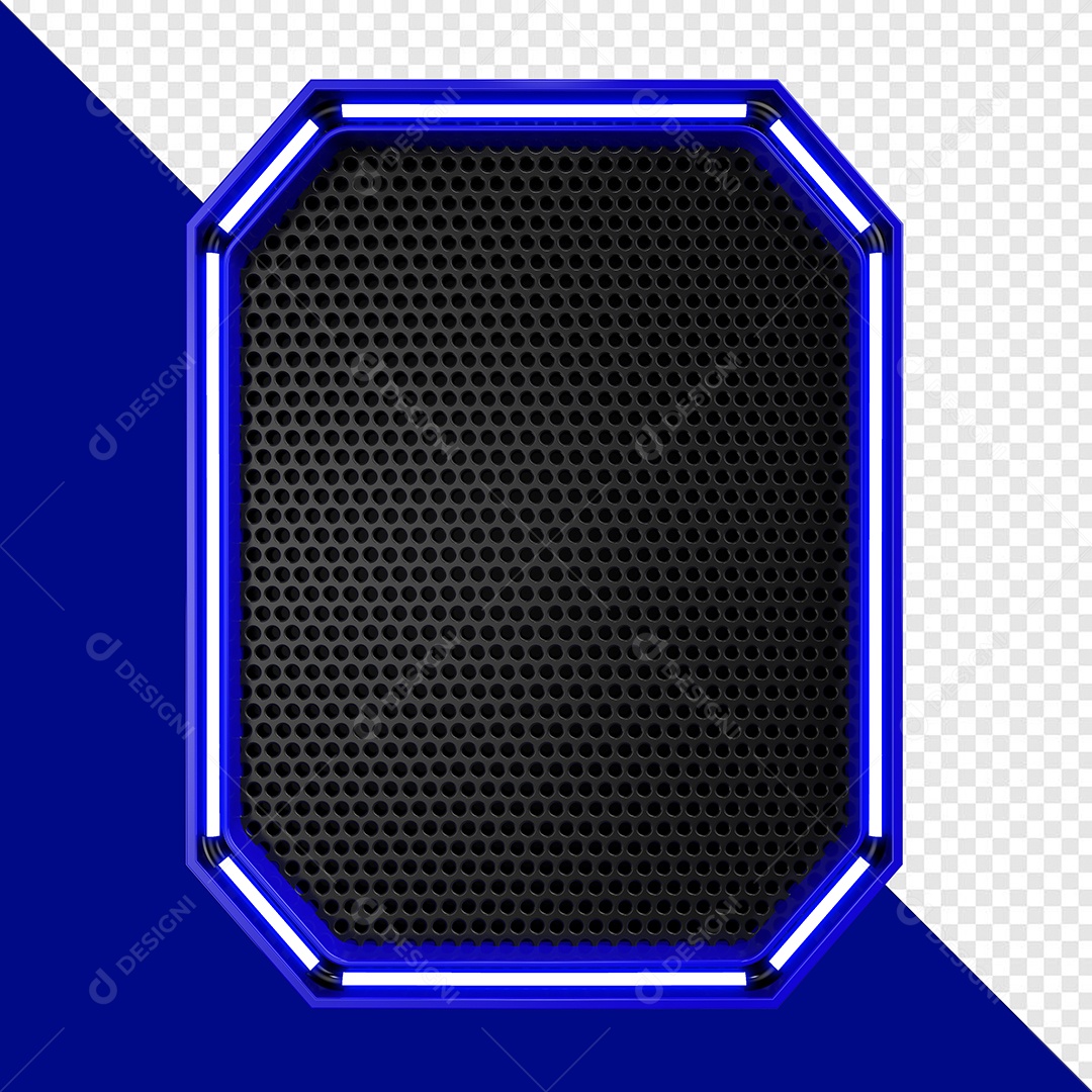 Elemento 3D Placa de Metálica Para Composição PSD