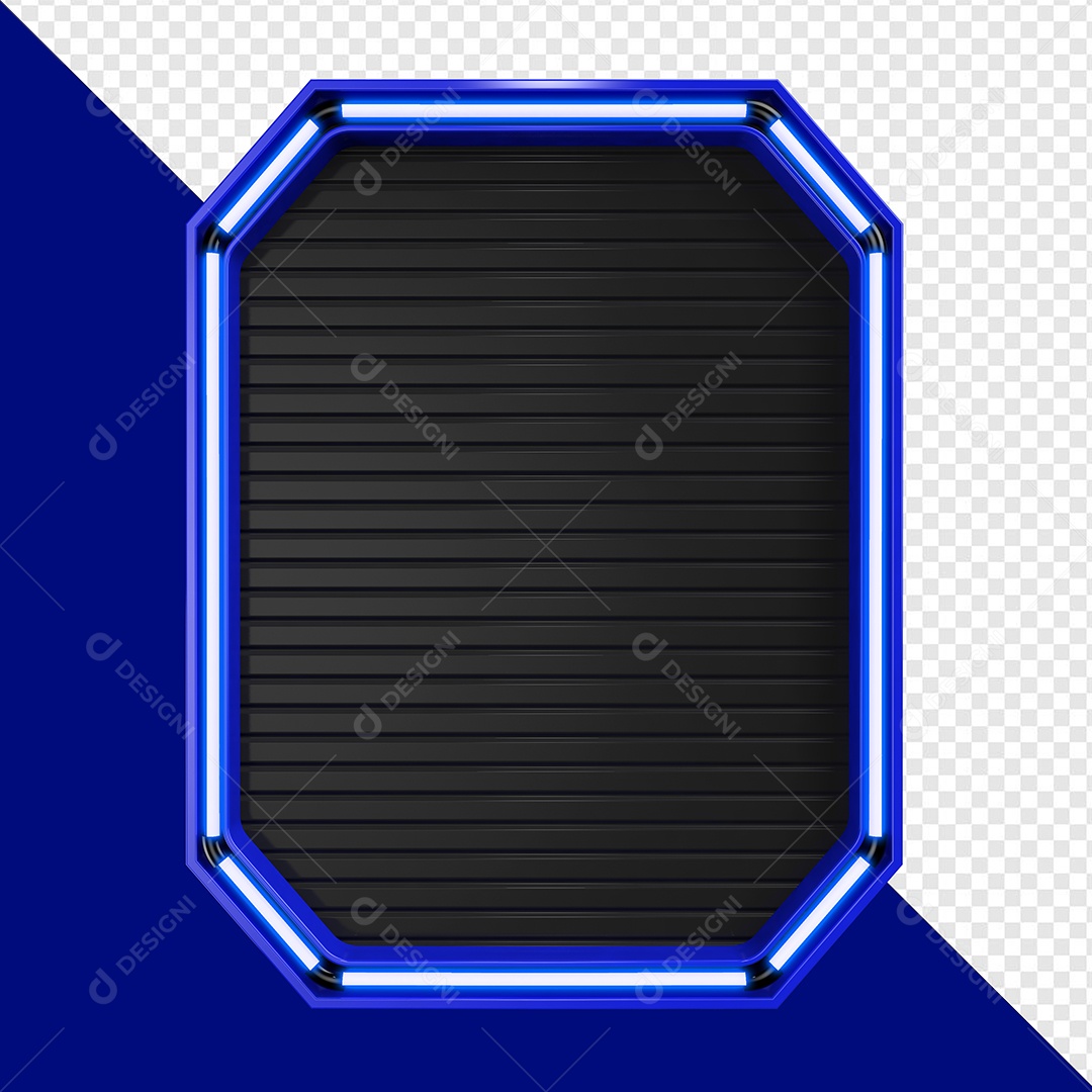 Elemento 3D Placa de Metálica Para Composição PSD