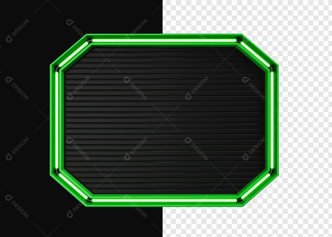 Elemento 3D Placa de Metal Retangular Para Composição PSD