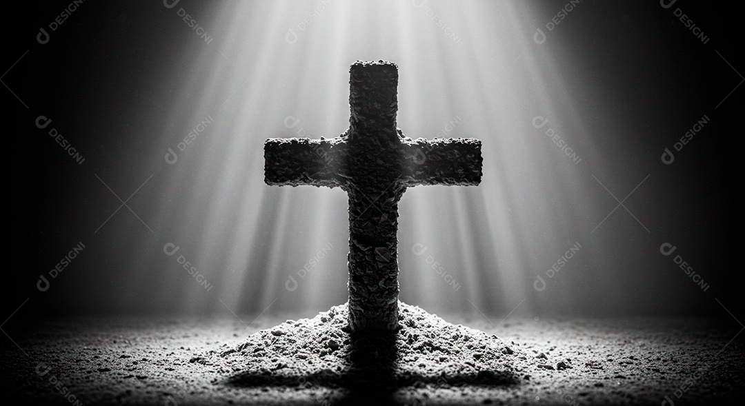 Cruz sobre fundo isolado